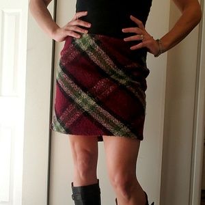 Wool lined mini skirt